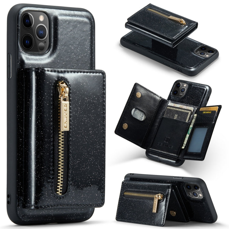 DG.MING M3 Series Glitter Powder Card Bag Leather Case, For Google Pixel 6, For Samsung Galaxy S20 FE, For iPhone 11 Pro, For Samsung Galaxy S21 5G, For iPhone 11 Pro Max, For Samsung Galaxy S21 Ultra 5G