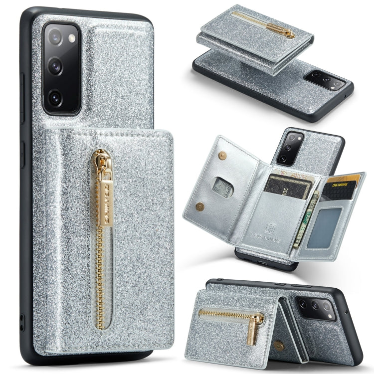DG.MING M3 Series Glitter Powder Card Bag Leather Case, For Google Pixel 6, For Samsung Galaxy S20 FE, For iPhone 11 Pro, For Samsung Galaxy S21 5G, For iPhone 11 Pro Max, For Samsung Galaxy S21 Ultra 5G