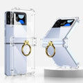GKK Airbag Hinge Shockproof Phone Case with Ring Holder, For Samsung Galaxy Z Flip4