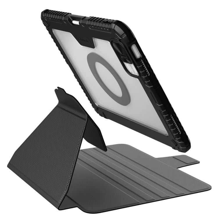 For iPad 10th Gen 10.9 2022 NILLKIN Bumper Snapsafe Multifunctional Leather Tablet Case with Pen Slot(Black)