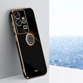 XINLI Straight Edge 6D Electroplate TPU Phone Case with Ring Holder, For vivo iQOO 11 Pro 5G, For Xiaomi Redmi 12C 4G, For Xiaomi Redmi Note 12 Pro Speed