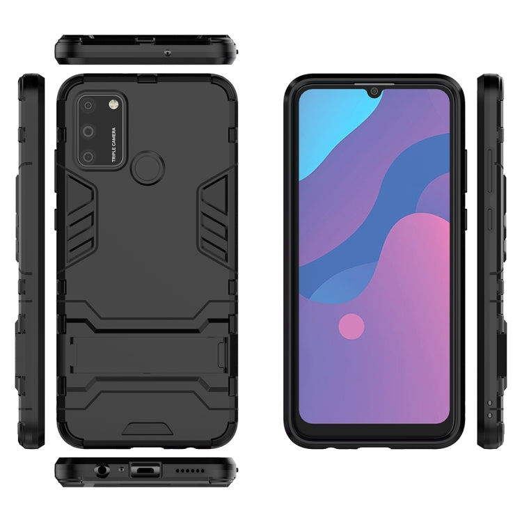 PC + TPU Anti-fall Protective Case with Invisible Holder, For Huawei Honor 9A, For Huawei Honor Play 4T Pro
