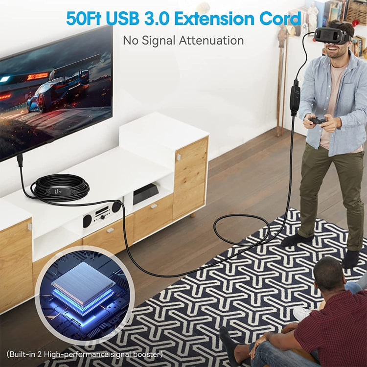 USB 3.0 Male to Female Data Sync Super Speed Extension Cable, Length:20m, 20m