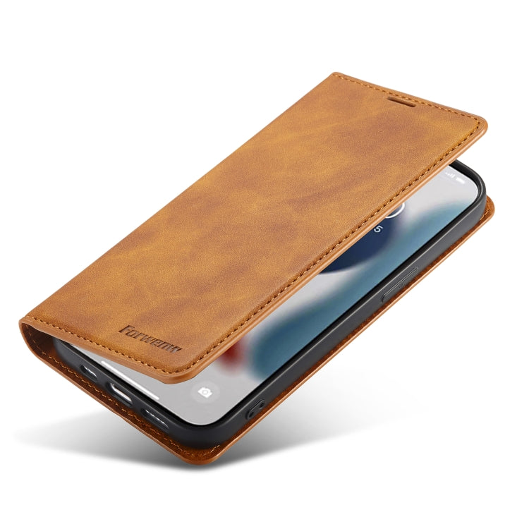 Forwenw Dream Series Oil Edge Strong Magnetism Leather Phone Case, For iPhone 14 Pro Max