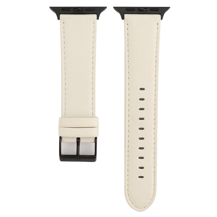 Cowhide Texture Leather Watchband, For Apple Watch Series 8&7 41mm / SE 2&6&SE&5&4 40mm / 3&2&1 38mm, For Apple Watch Series 7 45mm / 6 & SE & 5 & 4 44mm / 3 & 2 & 1 42mm, For Apple Watch Series 7 41mm / 6 & SE & 5 & 4 40mm / 3 & 2 & 1 38mm...
