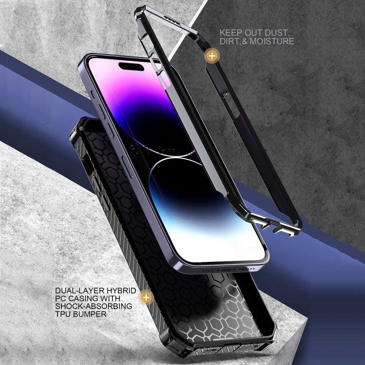 For iPhone 13 Pro Armor Series Holder Phone Case(Light Purple)