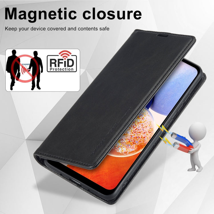 LC.IMEEKE RFID Anti-theft Leather Phone Case, For Samsung Galaxy A14 4G/5G