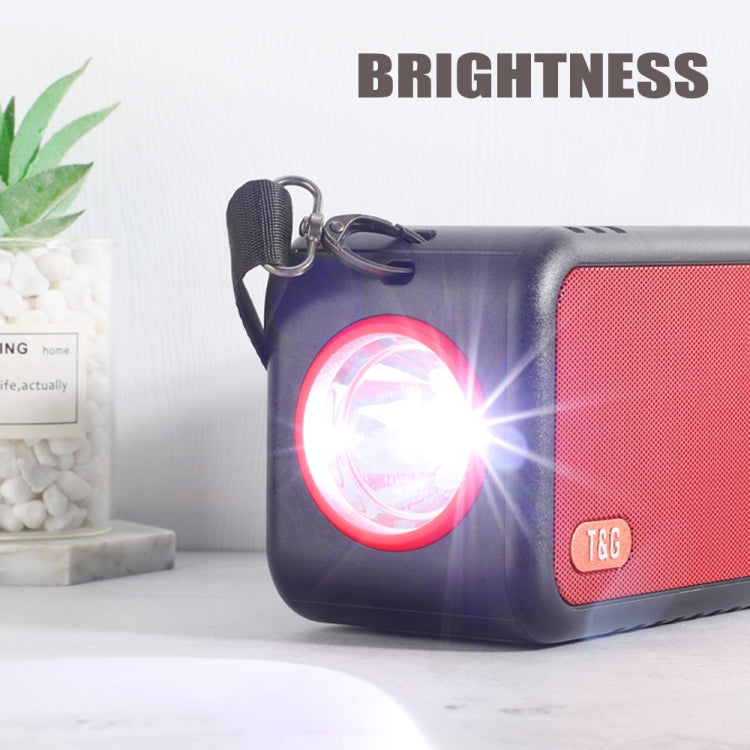 T&G TG637 Outdoor Portable Solar Power Wireless Bluetooth Speaker with FM / Flashlight / TF Card Slot(Red)