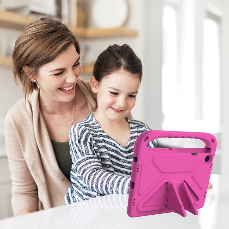 For Lenovo Tab M10 Plus 10.6 3rd Gen 2022 Handle EVA Shockproof Tablet Case with Holder(Rose Red)