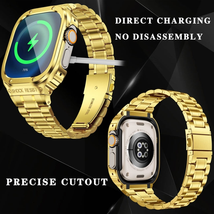 Metal Integrated Watch Protective Case, For Apple Watch Series SE 2025&6&SE&5&4 44mm, For Apple Watch Ultra 3 / 2 / 1 49mm, For Apple Watch Series 9 / 8 / 7 45mm