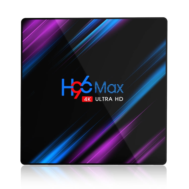 H96 Max-3318 4K Ultra HD Android TV Box with Remote Controller, Android 10.0, RK3318 Quad-Core 64bit Cortex-A53, 4GB+64GB, Support TF Card / USBx2 / AV / Ethernet, Plug Specification:UK Plug