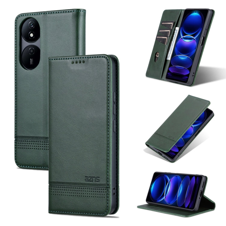 AZNS Magnetic Calf Texture Flip Leather Phone Case, For Honor 90 GT, For Honor Magic6 Lite 5G/X9b, For Honor Play 50 Plus, For Honor X50