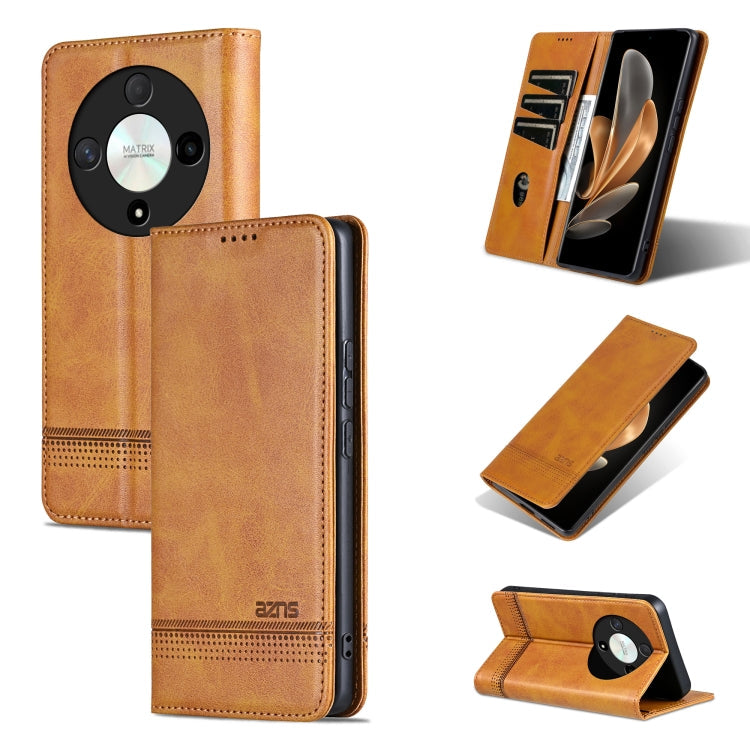 AZNS Magnetic Calf Texture Flip Leather Phone Case, For Honor 90 GT, For Honor Magic6 Lite 5G/X9b, For Honor Play 50 Plus, For Honor X50