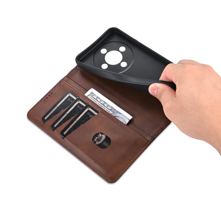 AZNS Magnetic Calf Texture Flip Leather Phone Case, For Honor X70 5G, For Honor 400 Pro 5G Global 160.8mm, For Honor Play 60, For Honor 400 Global 156.5mm