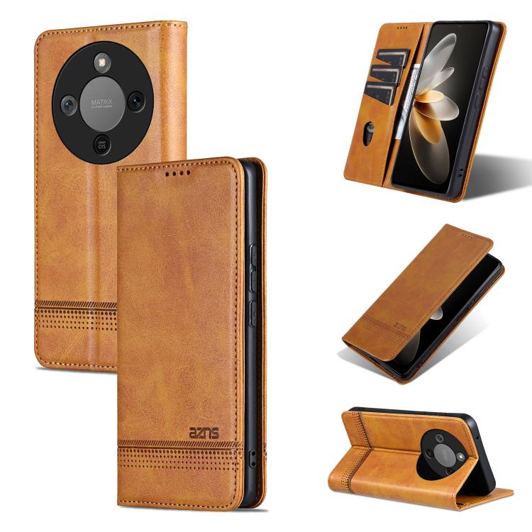 AZNS Magnetic Calf Texture Flip Leather Phone Case, For Honor X70 5G, For Honor 400 Pro 5G Global 160.8mm, For Honor Play 60, For Honor 400 Global 156.5mm