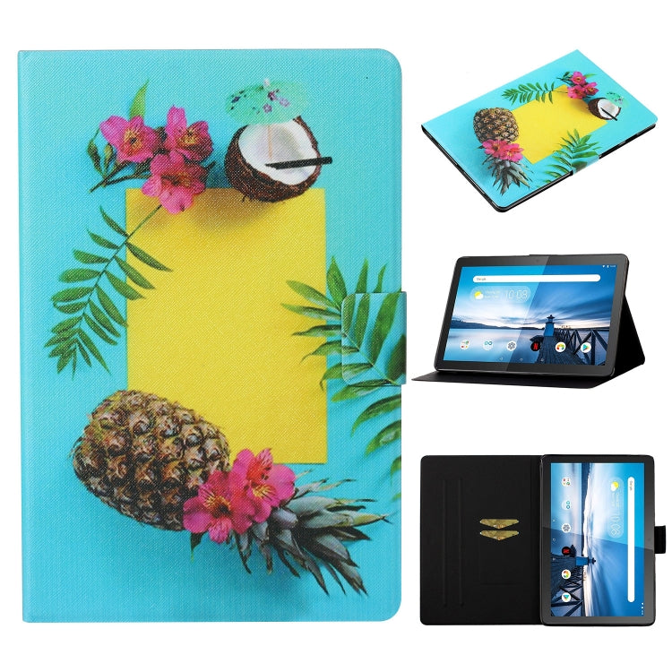 Coloured Drawing Pattern Horizontal Flip Leather Case with Holder & Card Slot & Sleep / Wake-up Function, For Huawei MediaPad M5 lite, For Lenovo Tab M10 Plus TB-X606F, For Lenovo Tab M10 TB-X605F / X505