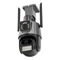 QX81 Humanoid Recognition AI Alarm WIFI Spherical Dual 2MP IP Camera, Plug:EU Plug