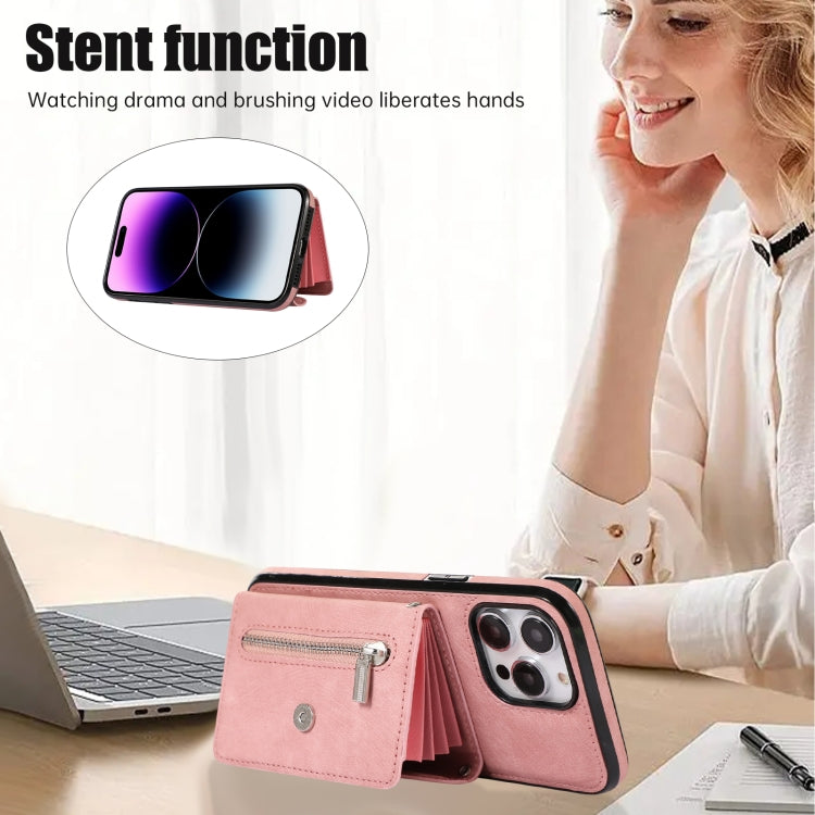 Zipper RFID Card Slot Phone Case with Short Lanyard, For iPhone 11 Pro, For iPhone 11 Pro Max
