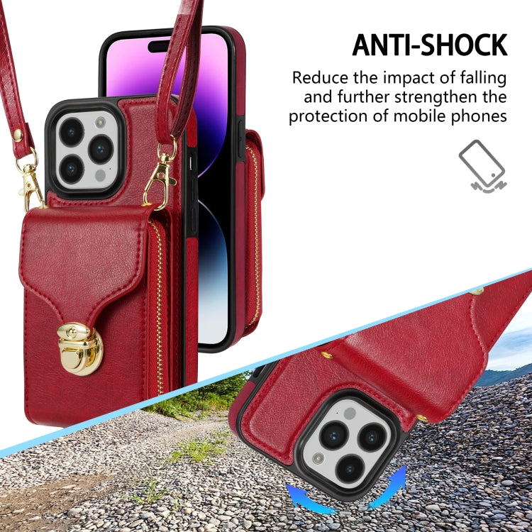 Zipper Hardware Card Wallet Phone Case, For iPhone 14 Pro Max, For iPhone 14 Pro, For iPhone 14 Plus, For iPhone 14 / 13