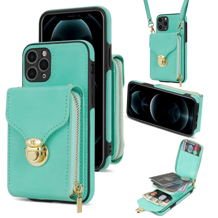 Zipper Hardware Card Wallet Phone Case, For iPhone 11 Pro Max, For iPhone 11 Pro, For iPhone 11, For iPhone 13 mini