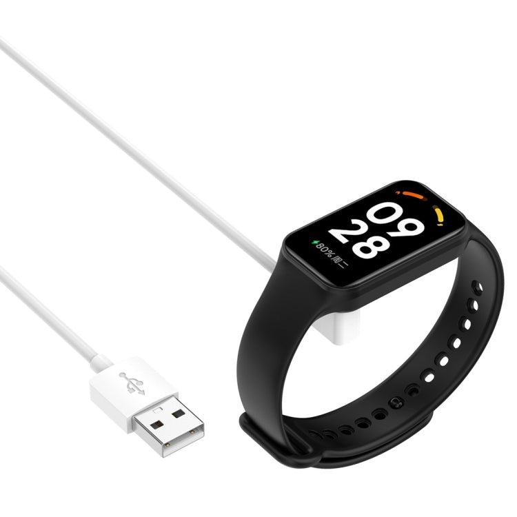 For Xiaomi Mi Band 8 Watch Magnetic Suction Charger USB Charging Cable, Length:1m(White)