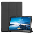 For Lenovo M10 FHD REL TB-X605FC Custer Pattern Pure Color Horizontal Flip Leather Case with Three-folding Holder & Wake-up / Sleep Function, For Lenovo M10 FHD REL TB-X605FC