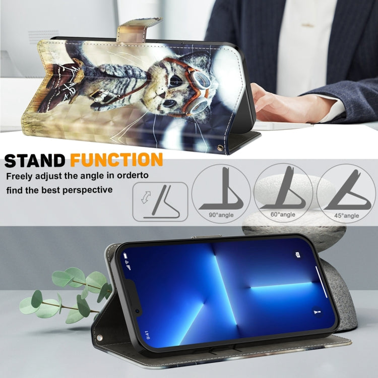 3D Painted Pattern Leather Phone Case, For Honor Magic5 Lite