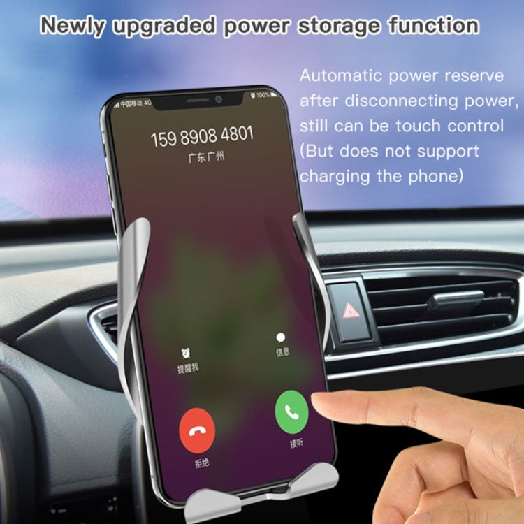 Yesido C78 Car Automatic Clamping 15W Qi Wireless Charger Phone Holder(Black)