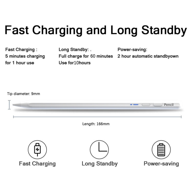 BP17-BL Type-C Universal Magnetic Bluetooth Stylus Pen(White)