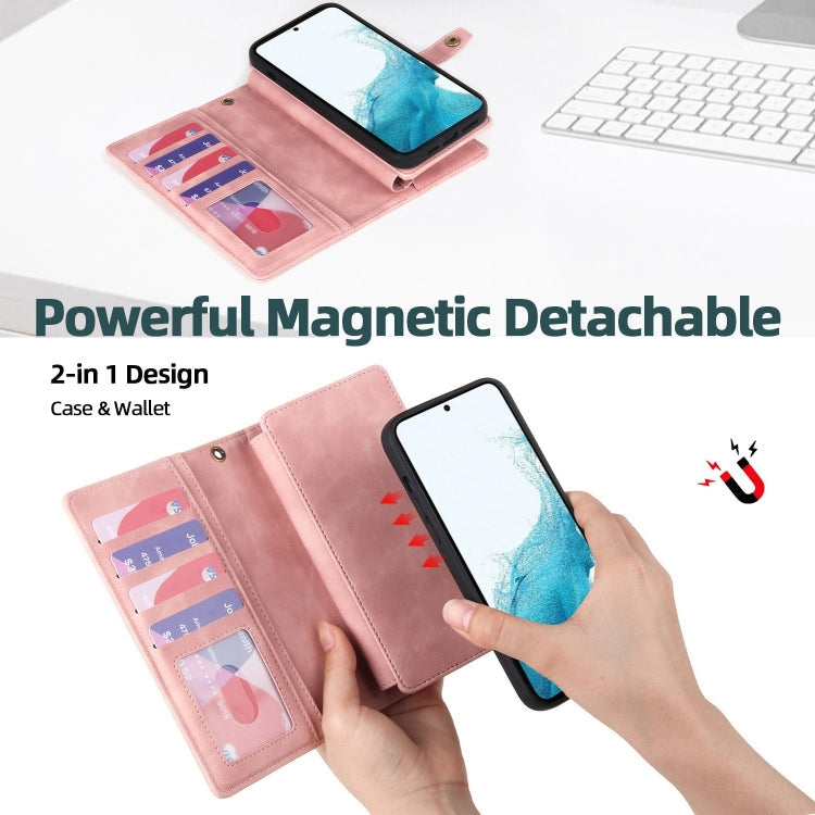 Zipper Wallet Magnetic Detachable Leather Phone Case, For Samsung Galaxy A52 4G/5G, For Samsung Galaxy A53 5G, For Samsung Galaxy A54 5G, For Samsung Galaxy A70, For Samsung Galaxy A71 4G, For Samsung Galaxy A71 5G, For Samsung Galaxy A72 4G/5G...
