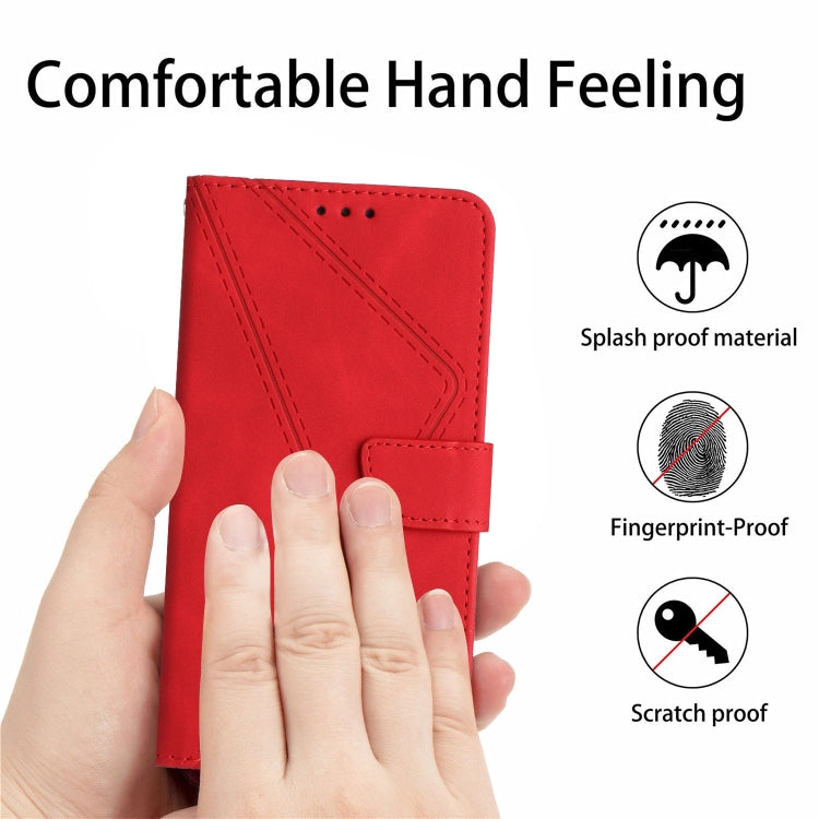 Stitching Embossed Leather Phone Case, For Huawei P30 Lite/nova 4e
