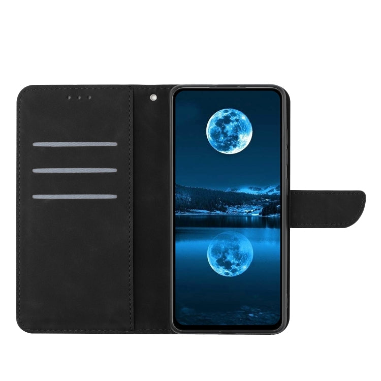 For Sony Xperia 1 V Stitching Embossed Leather Phone Case(Black)