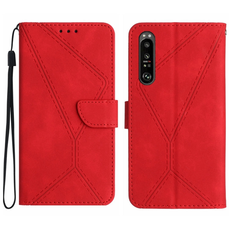 Stitching Embossed Leather Phone Case, For Sony Xperia 5 IV, For Sony Xperia 5 V, For Sony Xperia 10 III, For Sony Xperia 10 IV
