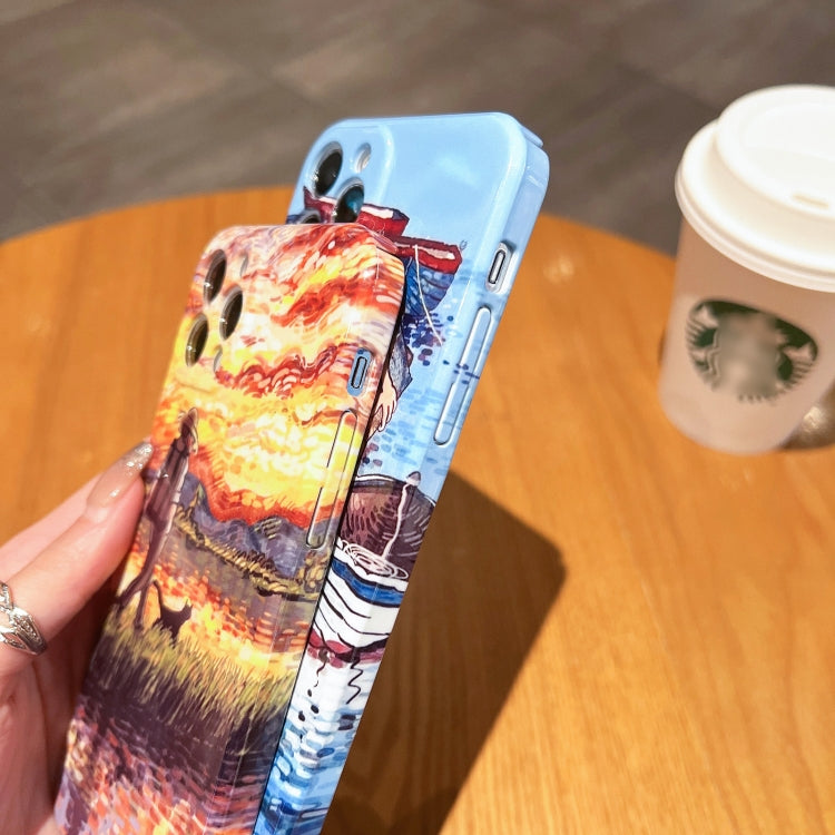 Oil Painting Pattern Glossy PC Phone Case, For iPhone 11, For iPhone 11 Pro, For iPhone X / XS, For iPhone XR