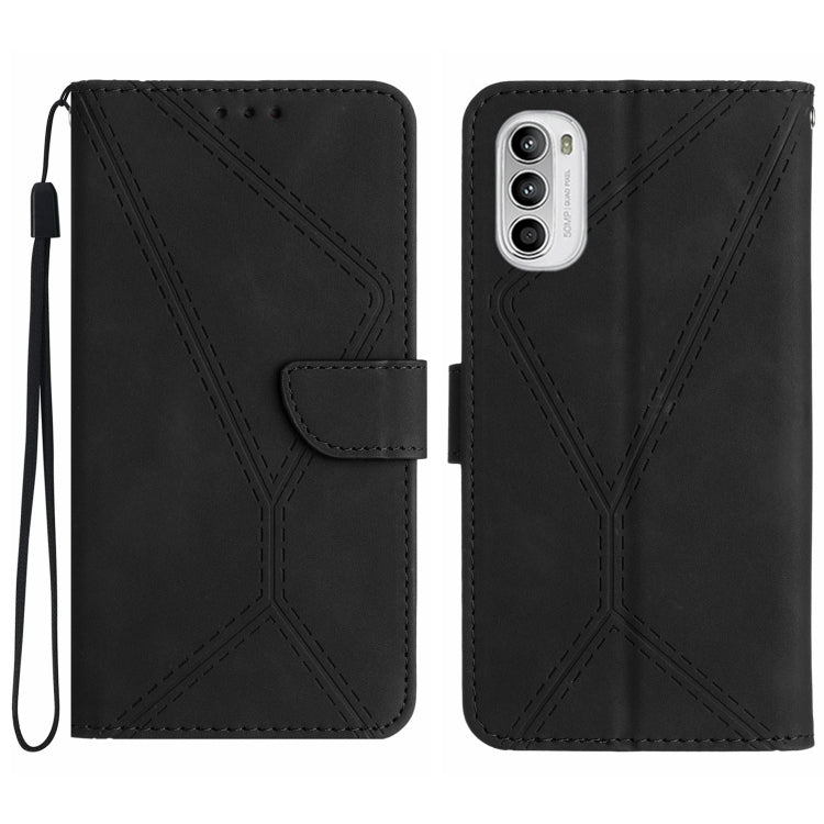 Stitching Embossed Leather Phone Case, For Motorola Moto G Stylus 4G 2022, For Motorola Moto G Power 2022