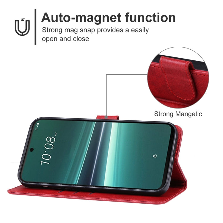 Leather Phone Case, For HTC U24 Pro