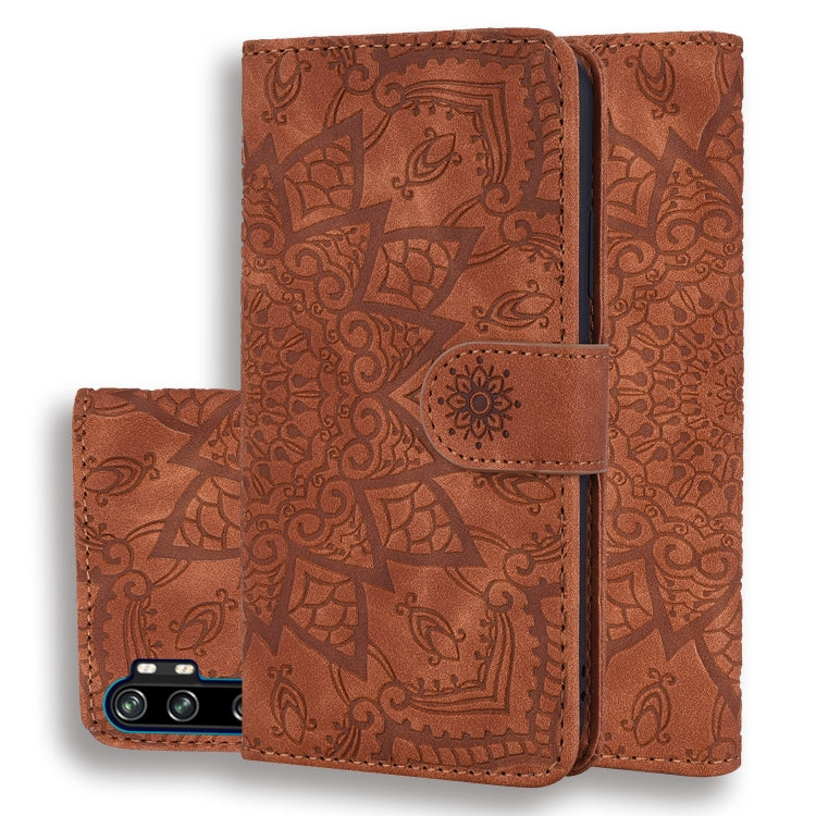 Embossed Sunflower Pattern Horizontal Flip PU Leather Case with Holder & Card Slots & Wallet & Lanyard, For Xiaomi Redmi Note 9 Pro Max, For Xiaomi Mi CC9 Pro / Mi Note 10 / Mi Note 10 Pro, For Huawei Mate 30 Pro
