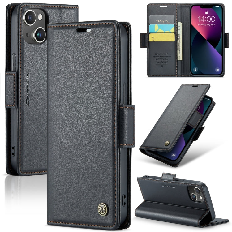 CaseMe 023 Butterfly Buckle Litchi Texture RFID Anti-theft Leather Phone Case, For iPhone 14, For iPhone 15 Pro Max, For iPhone 15 Pro, For iPhone 14 Plus