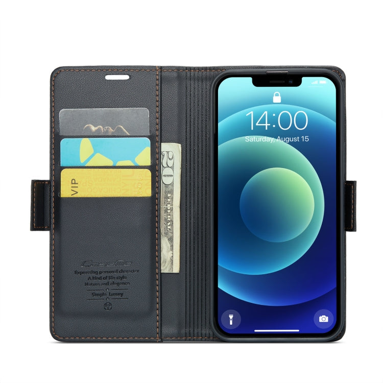 CaseMe 023 Butterfly Buckle Litchi Texture RFID Anti-theft Leather Phone Case, For iPhone 12 / 12 Pro, For iPhone 12 Pro Max, For iPhone 12 mini, For iPhone 11