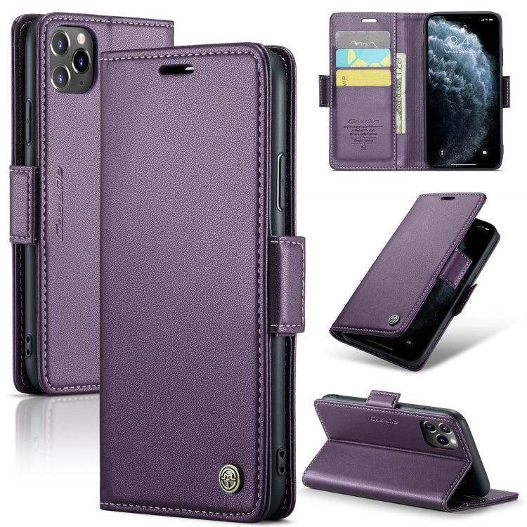 CaseMe 023 Butterfly Buckle Litchi Texture RFID Anti-theft Leather Phone Case, For iPhone 11 Pro, For iPhone 11 Pro Max, For iPhone XS Max, For iPhone XS