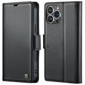 CaseMe 023 Butterfly Buckle Litchi Texture RFID Anti-theft Leather Phone Case, For iPhone 15 Pro Max, For iPhone 14, For iPhone 15 Pro, For iPhone 14 Plus