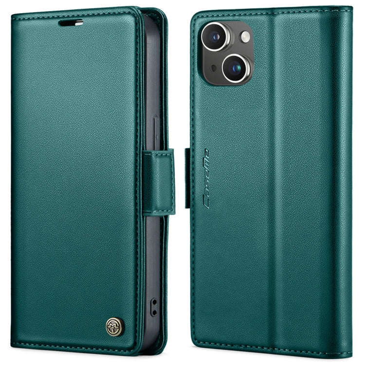 CaseMe 023 Butterfly Buckle Litchi Texture RFID Anti-theft Leather Phone Case, For iPhone 14 Pro, For iPhone 15 Plus, For iPhone 15, For iPhone 14 Pro Max