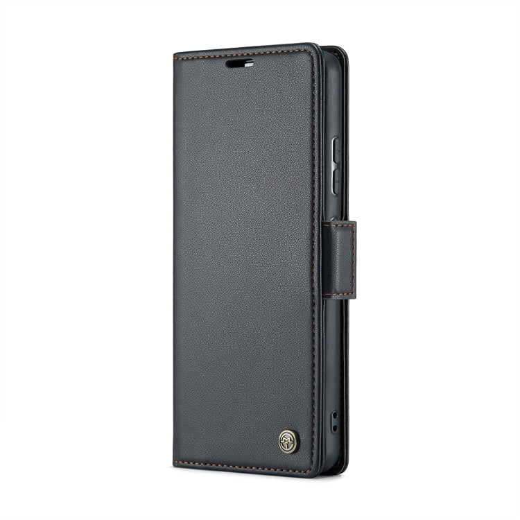For Xiaomi 13 CaseMe 023 Butterfly Buckle Litchi Texture RFID Anti-theft Leather Phone Case(Black)