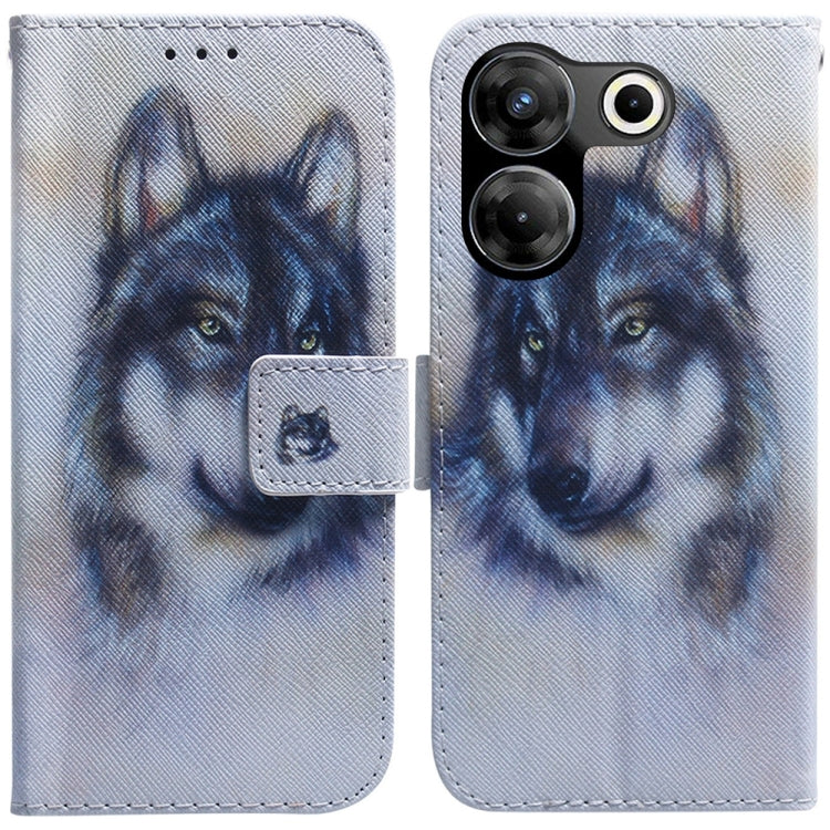 Coloured Drawing Flip Leather Phone Case, For Tecno Camon 20 Premier 5G, For Tecno Camon 20 Pro 5G