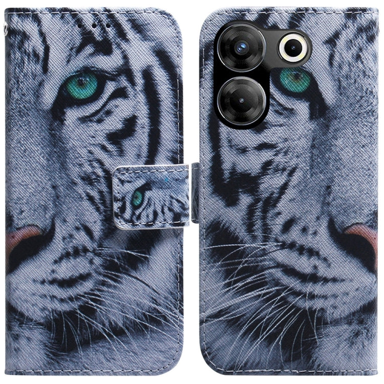 Coloured Drawing Flip Leather Phone Case, For Tecno Camon 20 Premier 5G, For Tecno Camon 20 Pro 5G