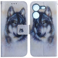 Coloured Drawing Flip Leather Phone Case, For Tecno Pova 5