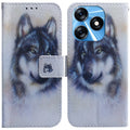 Coloured Drawing Flip Leather Phone Case, For Tecno Spark 10 / Spark 10C, For Tecno Spark 10 Pro
