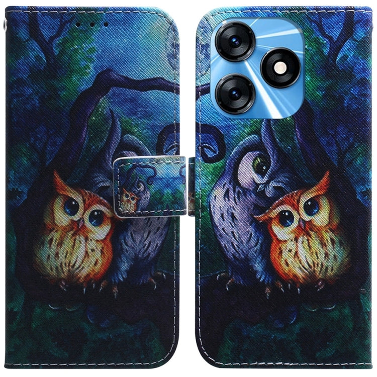 Coloured Drawing Flip Leather Phone Case, For Tecno Spark 10 / Spark 10C, For Tecno Spark 10 Pro