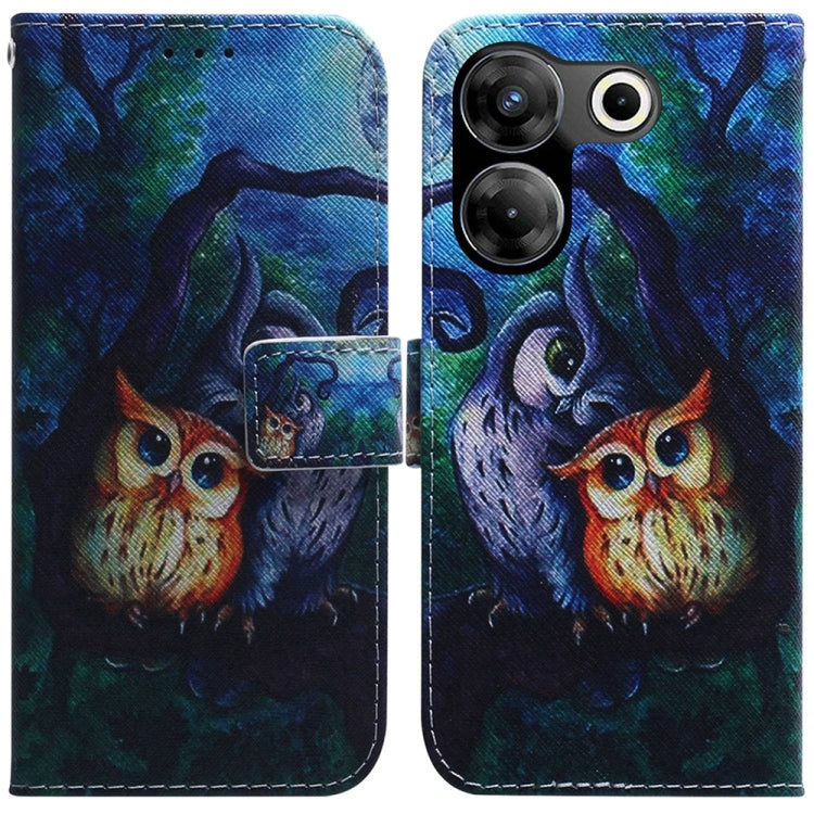 Coloured Drawing Flip Leather Phone Case, For Tecno Camon 20 Pro 4G / 20, For Tecno Spark 10 5G