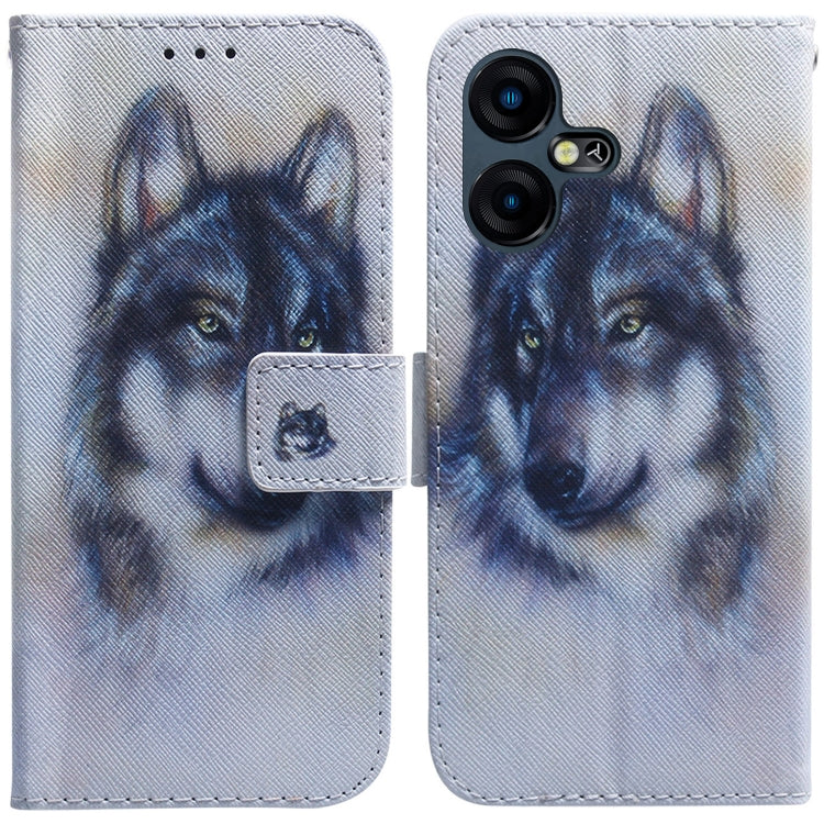 Coloured Drawing Flip Leather Phone Case, For Tecno Pova 5 Pro, For Tecno Pova Neo 3